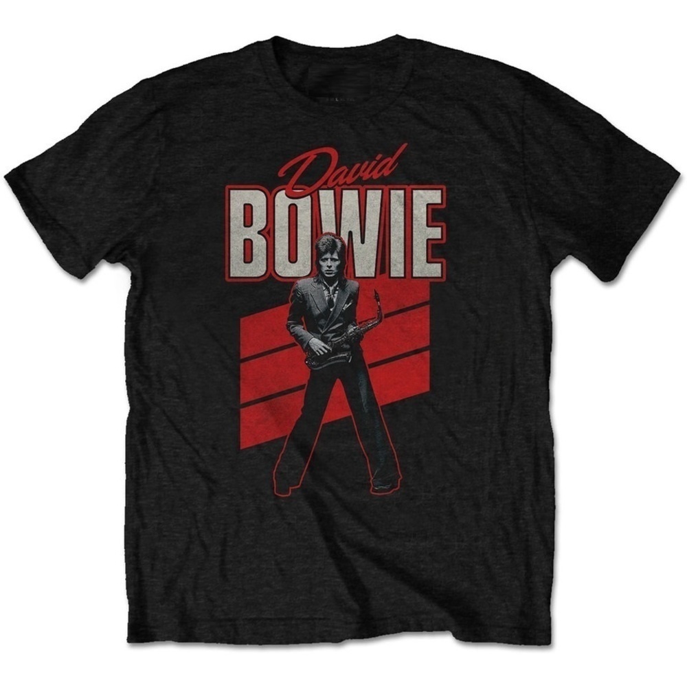 David Bowie Unisex Tshirt Red Sax